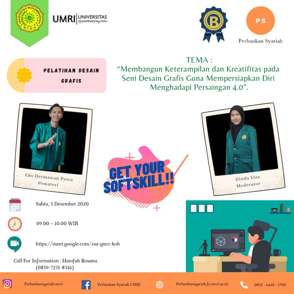 Pelatihan Desain grafis“Membangun Keterampilan dan Kreatifitas pada Seni Desain Grafis Guna Mempersiapkan Diri Menghadapi Persaingan 4.0”.